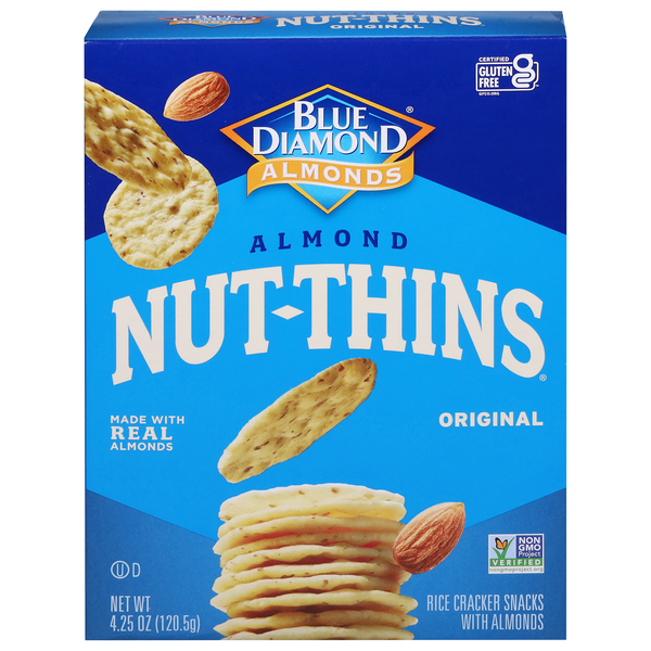 Blue Diamond Almond Nut-Thins Gluten Free Original Rice Crackers