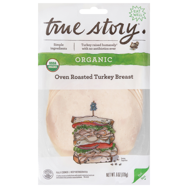True Story Organic Oven Roasted Turkey Breast Sliced