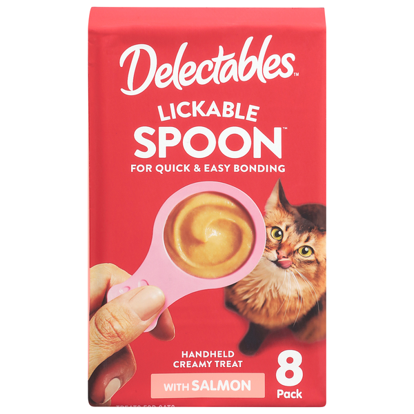 Delectables Lickable Spoon Creamy Salmon Cat Treats - 8 ct