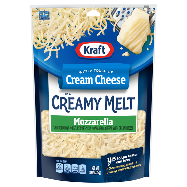 Kraft Creamy Melt Shredded Part-Skim Mozzarella Cheese