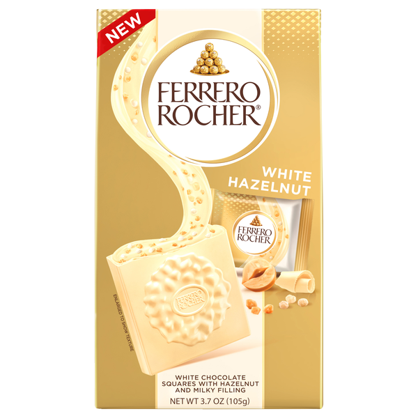Ferrero Rocher White Chocolate Hazelnut Squares Candy