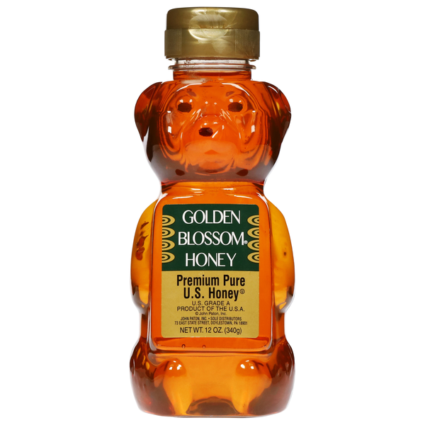 Golden Blossom Premium Pure U.S. Grade A Honey Bear