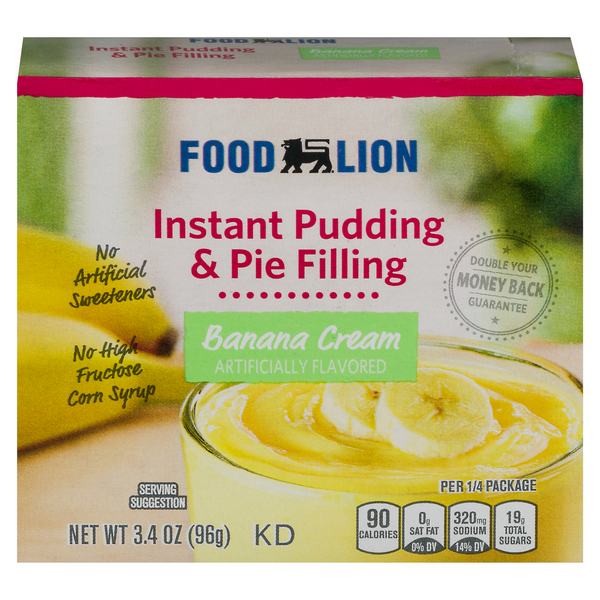 Food Lion Instant Pudding & Pie Filling Banana Cream