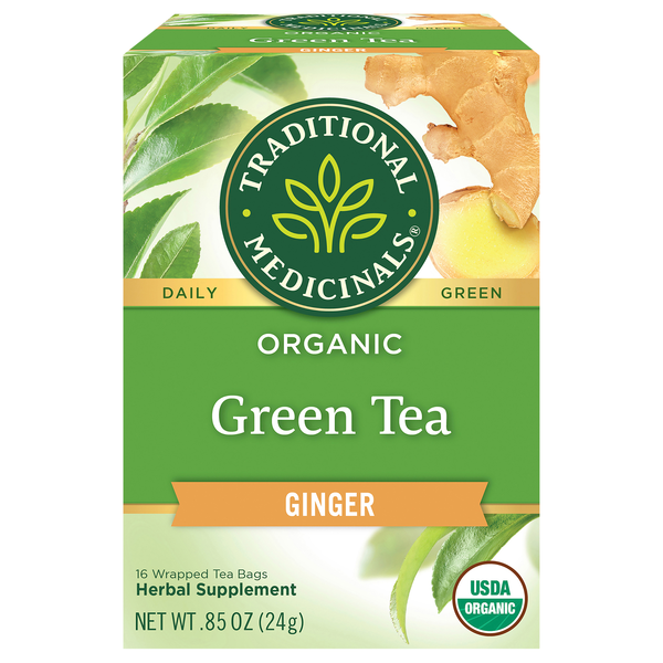 Traditional Medicinals Organic Ginger Green Tea Bags
