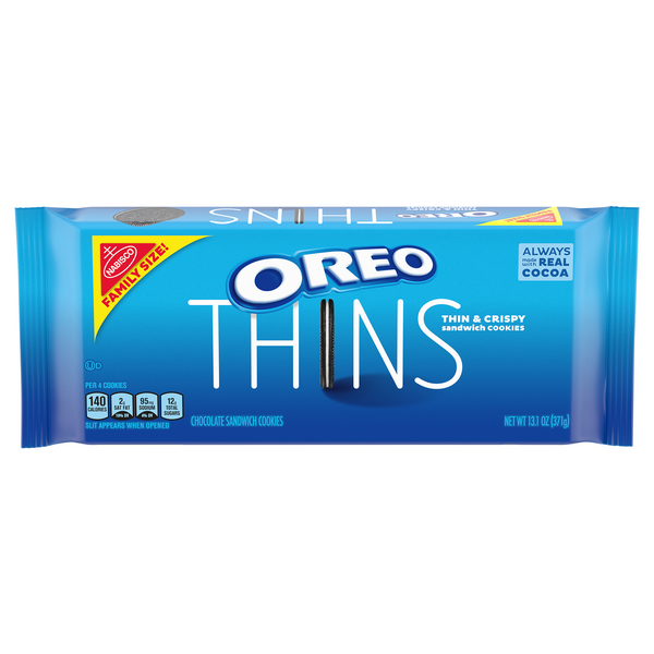 Save on Nabisco Oreo Thins Chocolate Sandwich Cookies Original Family