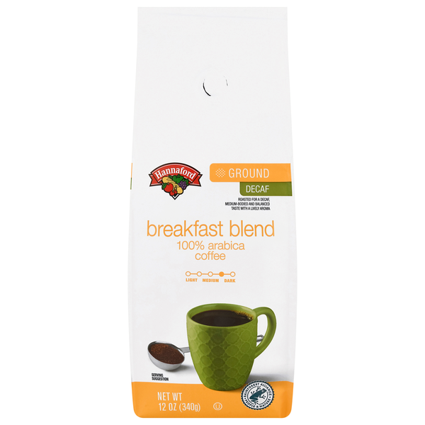 Hannaford Decaf Breakfast Blend Medium-Dark Roast Ground Coffee