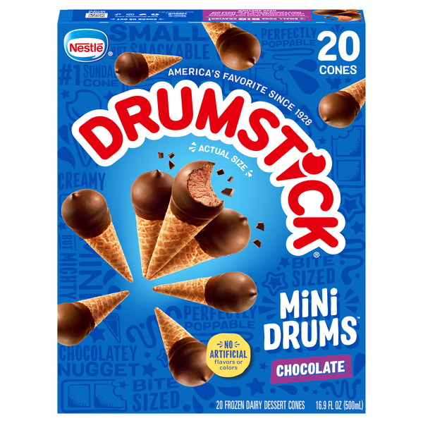 Nestle Drumstick Mini Drums Chocolate Dessert Cones - 20 ct