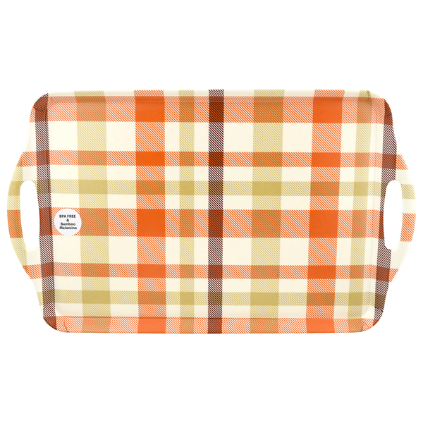Smart Living Bamboo Tray Plaid
