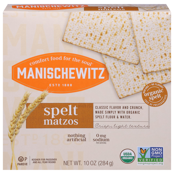 Manischewitz Organic Spelt Matzos Kosher For Passover