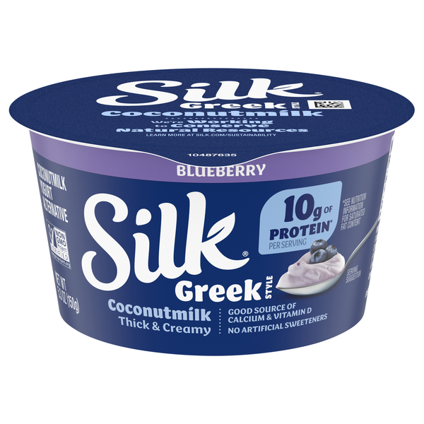 Silk Vegan Greek Style Blueberry Coconutmilk Yogurt Alternative Cup