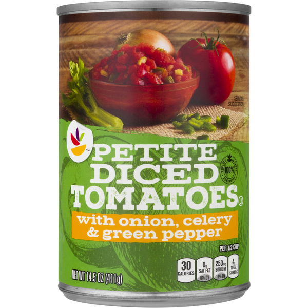 Our Brand Petite Diced Tomatoes with Onion Celery & Green Pepper