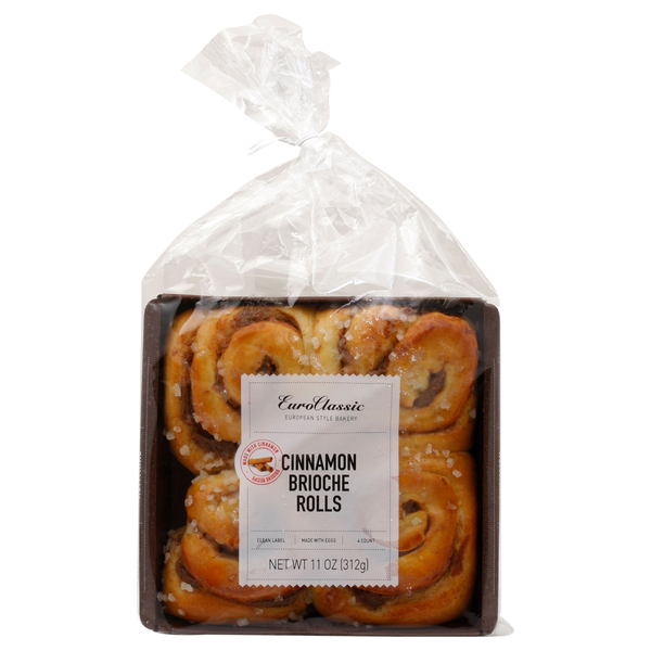 Euro Classic Cinnamon Brioche Rolls - 4 ct