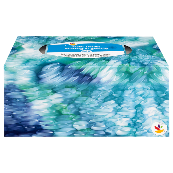 Our Brand Strong & Gentle Unscented 2-Ply Facial Tissue Flat Box