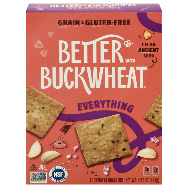 Better with Buckwheat Grain & Gluten Free Everything Crackers