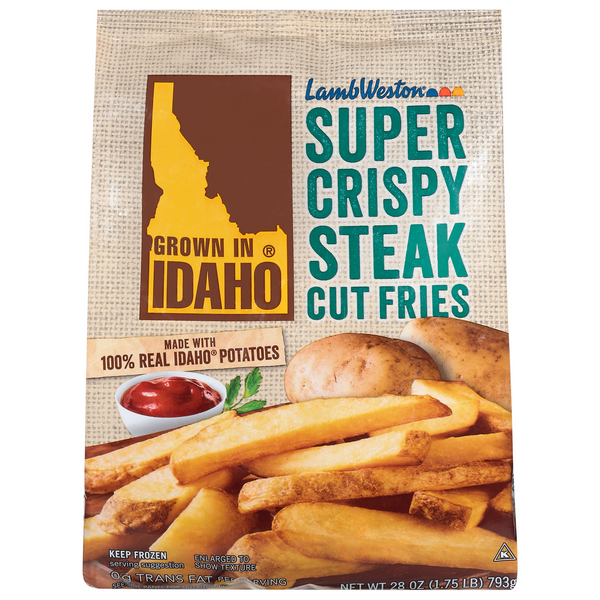 Lamb Weston Grown in Idaho Super Crispy Steak Cut Fries Frozen