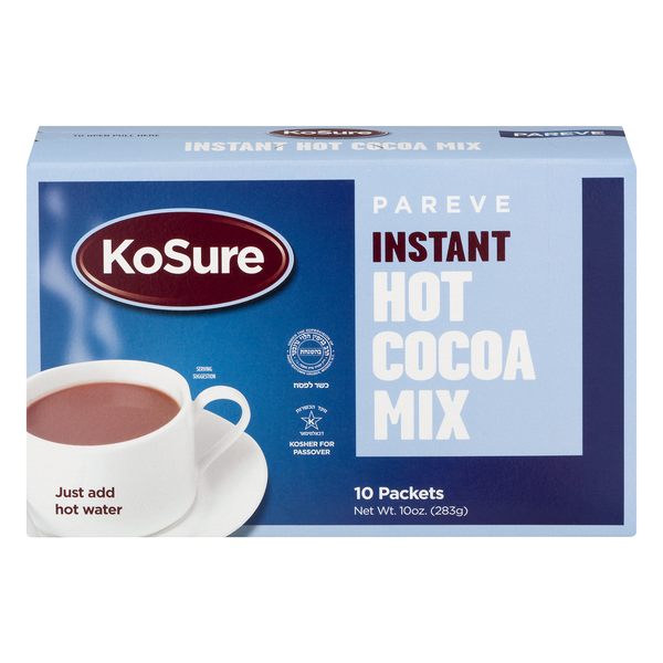KoSure Pareve Instant Hot Cocoa Mix - 10 ct