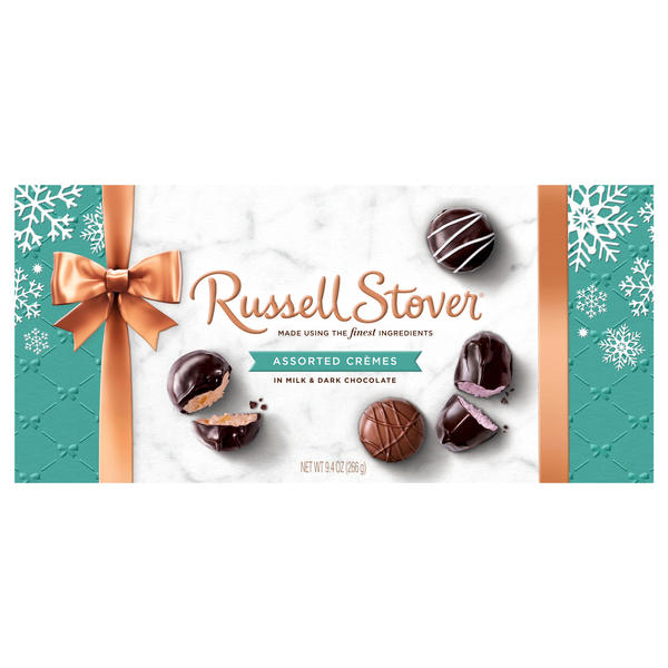Russell Stover Assorted Creams in Milk & Dark Chocolate Christmas Candy