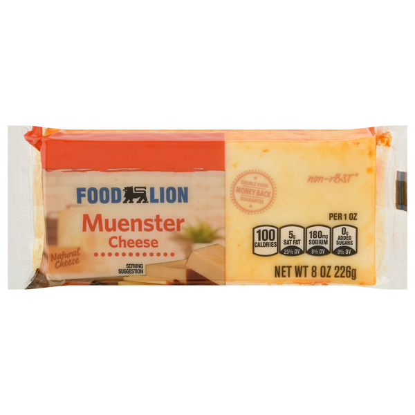 Food Lion Natural Muenster Cheese Block