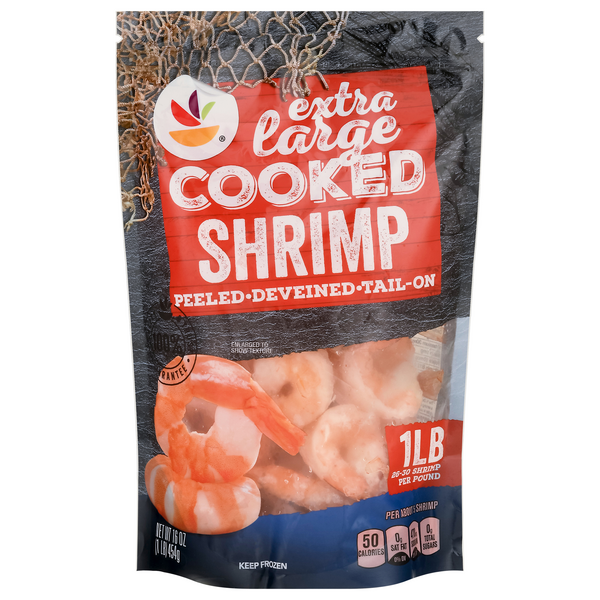 Stop & Shop Cooked Tail-On Peeled XL Shrimp 26-30 ct per lb Frozen