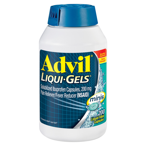 Advil Ibuprofen Pain Reliever 200mg Liqui-Gels Minis