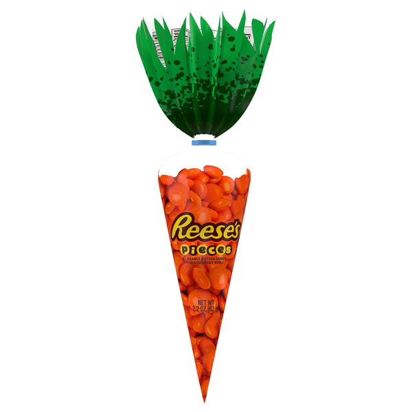 Reese's Pieces Peanut Butter Eggs Easter Candy Carrot Shaped Bag