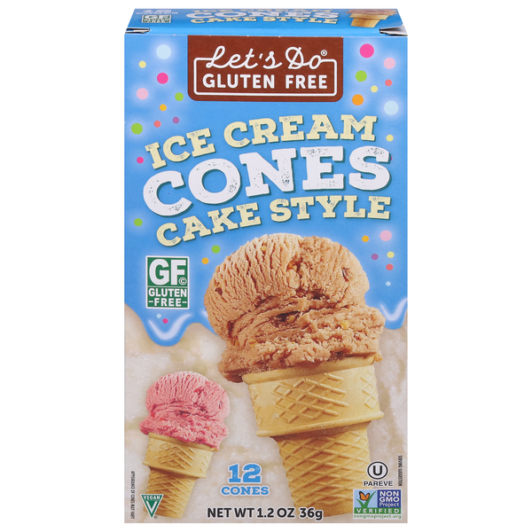 Let's Do Gluten Free Cake Style Ice Cream Cones - 12 ct