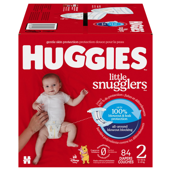 Huggies Little Snugglers Size 2 Baby Diapers 12-18 lb