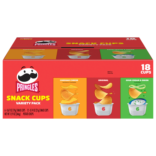 Pringles Potato Crisps Snack Cups Variety Pack - 18 ct
