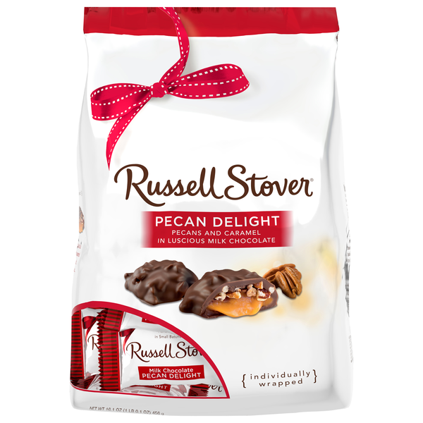 Russell Stover Pecan Delight Caramel & Milk Chocolate Candy