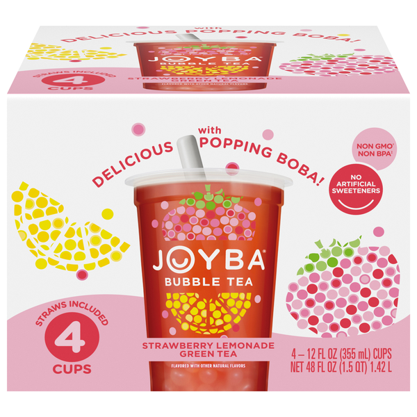 Joyba Strawberry Lemon Green Bubble Tea - 4 pk