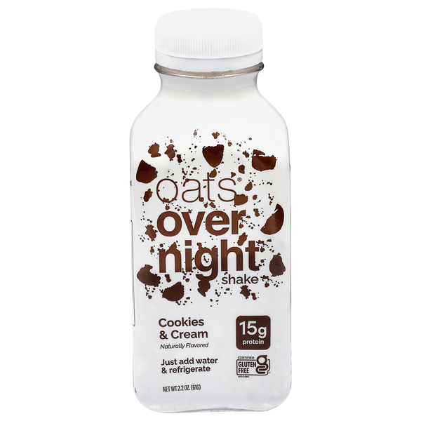 Oats Overnight Gluten Free Cookies & Cream Shake with 15g Protein