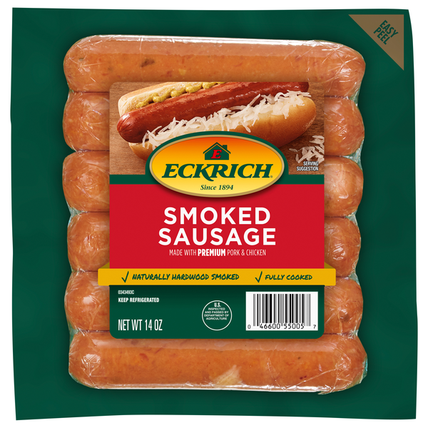 Eckrich Hardwood Smoked Sausage - 6 ct