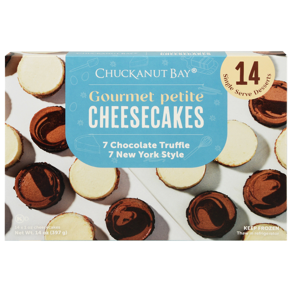Chuckanut Bay Gourmet Petite Chocolate Truffle & NY Style Cheesecake-14 ct