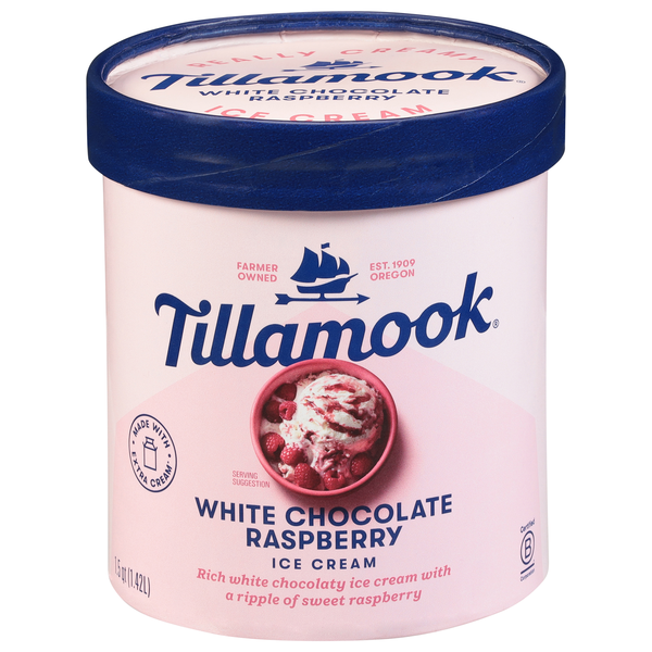 Tillamook White Chocolate Raspberry Ice Cream