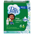 Puffs Plus Lotion 2-Ply Facial Tissue Cube Box 56 ct ea - 4 pk