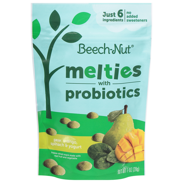 Beech-Nut Melties with Probiotics Pear Mango Spinach & Yogurt Snack