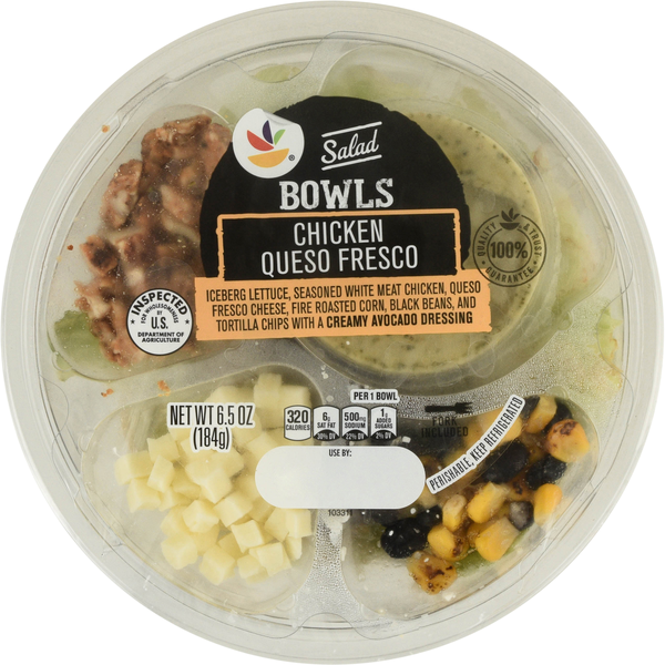 Giant Chicken Queso Fresco Salad Bowl w/Creamy Avocado Dressing