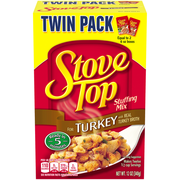 Stove Top Stuffing Mix For Turkey Twin Pack