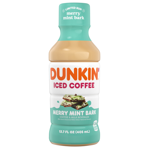 Save on Dunkin' Merry Mint Bark Iced Coffee Milk Beverage Order