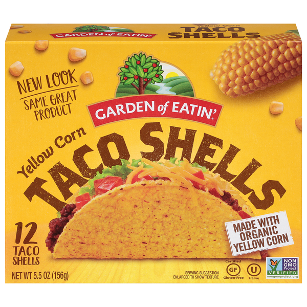 Garden of Eatin' Gluten Free Yellow Corn Hard Taco Shells - 12 ct