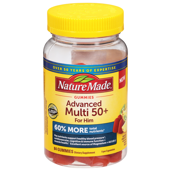 Nature Made Advanced Multivitamin 50+ for Him Gummies
