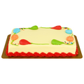 Stop & Shop Bakery Gold Balloon Cake with Red Trim 1/4 Sheet