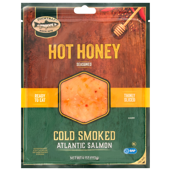 Ducktrap Seasoned Cold Smoked Hot Honey Atlantic Salmon Refrigerated