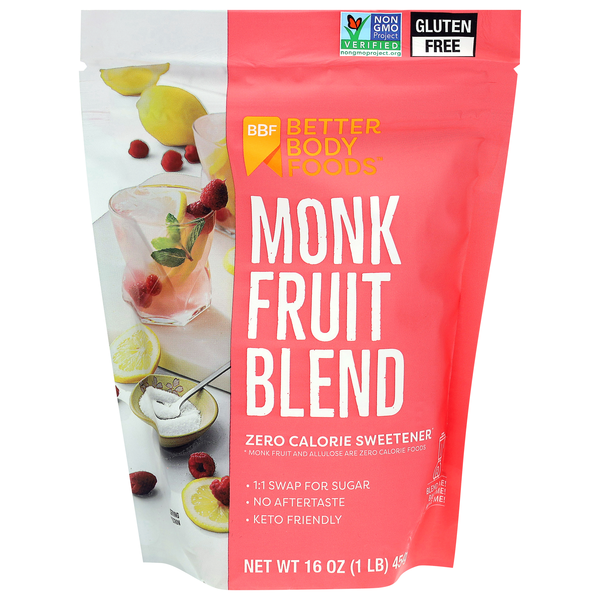 Better Body Foods Zero Calorie Monk Fruit Blend Sweetener
