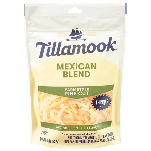 Save on Tillamook Mexican Blend Cheese Farmstyle Fine Cut Order Online