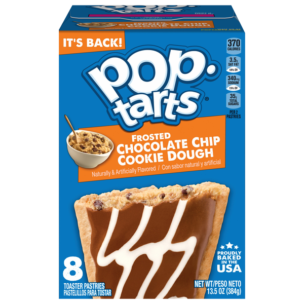 Pop-Tarts Frosted Chocolate Chip Cookie Dough Toaster Pastries - 8 ct