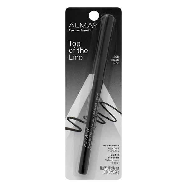 Almay Top of the Line Eyeliner Pencil w/Built-in Sharpener Black 205