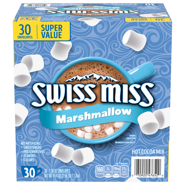 Swiss Miss Marshmallow Hot Cocoa Mix Super Value Pack - 30 ct