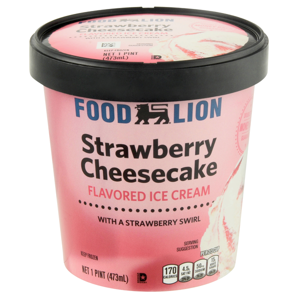 Food Lion Strawberry Cheesecake Flavored Ice Cream
