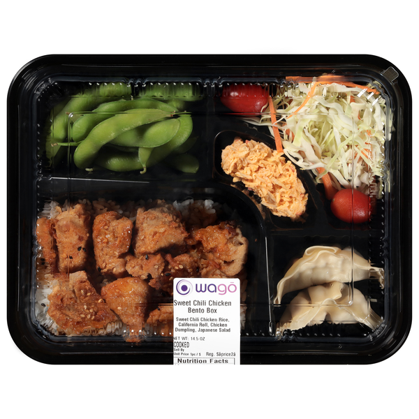 WAGO Sweet Chili Chicken Bento Box Cooked